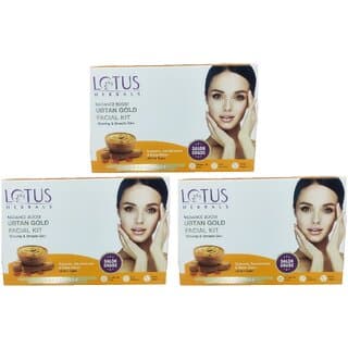 Lotus Herbals Radiance Boost Ubtan Gold Single Facial Kit  47g   (Pack Of 3) - Skin Care - Face Cleansers | Buy online on ZillyBuy