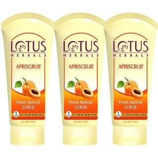 Lotus Herbals Apriscrub Fresh Apricot Scrub  Natural Exfoliating Face Scrub  Chemical Free 180G  (Pack Of 3) - Skin Care - Face Cleansers | Buy online on ZillyBuy