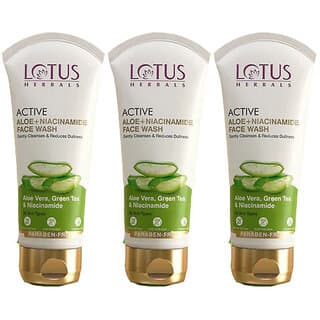 Lotus Herbals Active Aloe  Niacinamide Face Wash 100G ( Pack Of 3) - Skin Care - Face Cleansers | Buy online on ZillyBuy