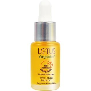Lotus Organics+ Vitamin - C Glow Face Oil |Lemon Verbena|Brighter & Plump Skin Cleansing Oil (15 Ml) - Skin Care - Oils and Serums | Buy online on ZillyBuy