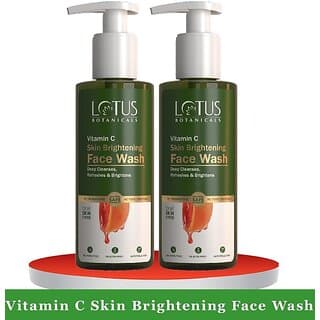 Lotus Botanicals Vitamin C Skin Brightening ( Pack Of 2 ) ( 180Ml x 2 ) Face Wash (360 Ml) - Skin Care - Face Cleansers | Buy online on ZillyBuy