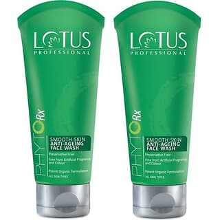 Lotus Professional Smooth Skin Anti Ageing (Pack Of 2) Face Wash (160 Ml) - Skin Care - Face Cleansers | Buy online on ZillyBuy