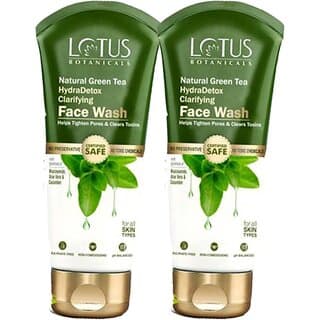 Lotus Botanicals Natural Green Tea Hydradetox Clarifying 125Ml ( Pack Of 2 ) Face Wash (150 Ml) - Skin Care - Face Cleansers | Buy online on ZillyBuy