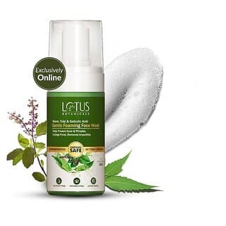 Lotus Botanicals Neem & Tulsi Gentle Foaming Face Wash (120 Ml) - Skin Care - Face Cleansers | Buy online on ZillyBuy