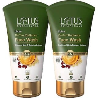 Lotus Botanicals Ubtan De-Tan Radiance Facewash 125Ml(Pack Of 2) Face Wash (250 G) - Skin Care - Face Cleansers | Buy online on ZillyBuy