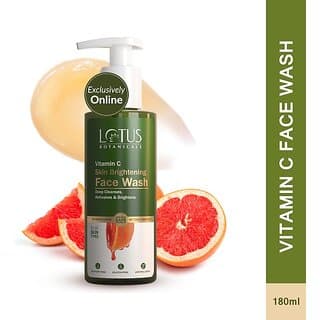 Lotus Botanicals Vitamin C Skin Brightening - 180Ml Face Wash (180 Ml) - Skin Care - Face Cleansers | Buy online on ZillyBuy