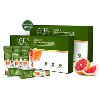 Lotus Botanicals Vitamin C Skin Brightening 5 Step Facial Kit |Brightens Skin Complexion (2 X 44 G) - Skin Care - Face Cleansers | Buy online on ZillyBuy