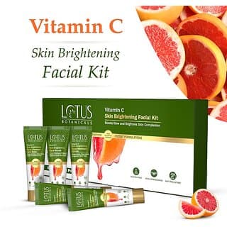 Lotus Botanicals Vitamin C Skin Brightening Facial Kit (44 G) - Skin Care - Face Cleansers | Buy online on ZillyBuy