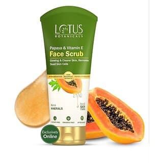 Lotus Botanicals Papaya  Vitamin E Face Scrub (100 G) - Skin Care - Face Cleansers | Buy online on ZillyBuy