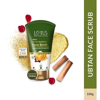 Lotus Botanicals Ubtan De-Tan Radiance Face Scrub (100 G) - Skin Care - Face Cleansers | Buy online on ZillyBuy