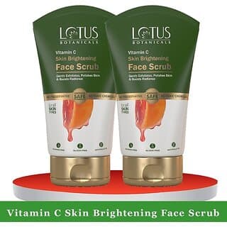Lotus Botanicals Vitamin C Skin Brightening Face Scrub - 100G ( Pack Of 2 ) Scrub (200 G) - Skin Care - Face Cleansers | Buy online on ZillyBuy