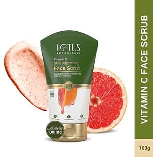 Lotus Botanicals Vitamin C Skin Brightening Face Scrub (100 G) - Skin Care - Face Cleansers | Buy online on ZillyBuy