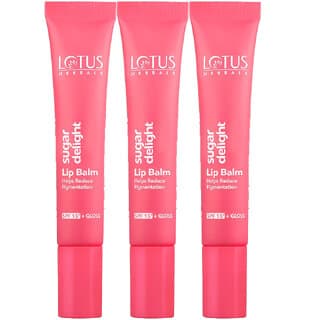 Lotus Herbals Sugar Delight Lip Balm Spf15 10G  (Pack Of 3) - Makeup - Lips | Buy online on ZillyBuy