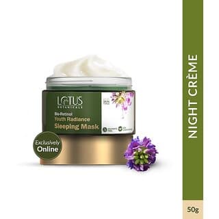 Lotus Botanicals Bio Retinol Youth Radiance Anti-Ageing Sleeping Mask (50 G) - Skin Care - Face Cleansers | Buy online on ZillyBuy