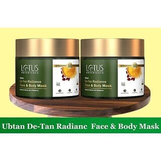 Lotus Botanicals Ubtan De-Tan Radiance Face  Body Mask ( Pack Of 2 ) ( 140Gm x 2Pc ) (280 G) - Skin Care - Face Cleansers | Buy online on ZillyBuy