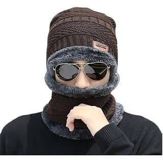 Winter Woolen Beanie Cap/Hat Neck Muffler Warmer Scarf  Cap for Men  Women - Uncategorized | Buy online on ZillyBuy
