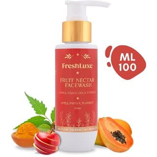 FreshLuxe Fruit Nectar Face Wash  Apple, Papaya  Turmeric  Brightening  Revitalizing  Unisex  Natural  100ml - Skin Care - Face Cleansers | Buy online on ZillyBuy