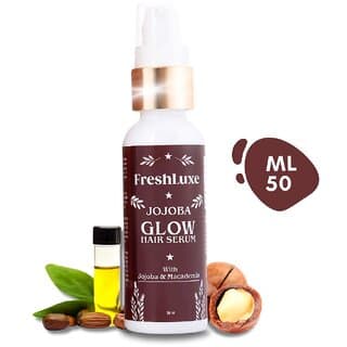 FreshLuxe Hair Serum , Jojoba  Macadamia , Shine  Frizz Free , Unisex , 50ml - Hair Oils, Care, and Styling | Buy online on ZillyBuy
