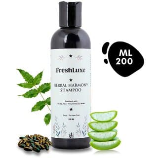 FreshLuxe Herbal Harmony Shampoo,   Aloe Vera, Neem  Sitafal Seeds,  Unisex,  200ml - Shampoos and Conditioners | Buy online on ZillyBuy