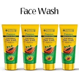 Indo Himaliyans Papaya Spots and Tan Clear Fruit Infused face wash Pack of 4 Women All Skin Types Face Wash 60 ml - Skin Care - Face Cleansers | Buy online on ZillyBuy