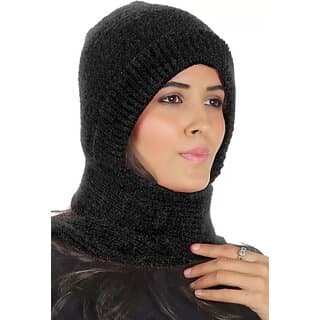 Fashlook Woolen Black Casual Winter Cap - Uncategorized | Buy online on ZillyBuy