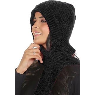 Fashlook Woolen Black Casual Winter Cap - Uncategorized | Buy online on ZillyBuy