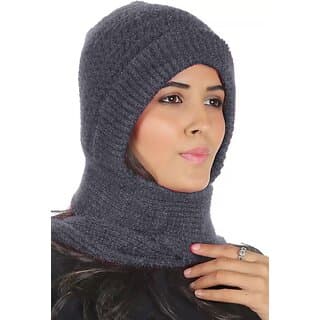Fashlook Woolen Grey Casual Winter Cap - Uncategorized | Buy online on ZillyBuy