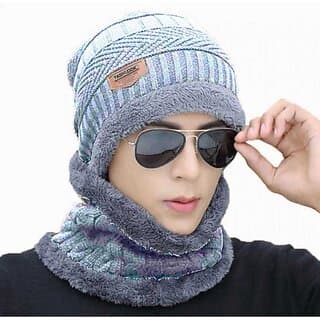 Fashlook Woolen Silver Casual Winter Cap - Uncategorized | Buy online on ZillyBuy