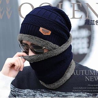 Fashlook Woolen Dark Blue Casual Winter Cap - Uncategorized | Buy online on ZillyBuy