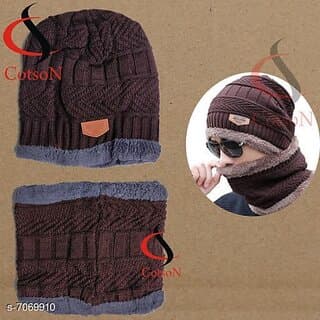 Fashlook Woolen Multicolor Casual Winter Cap - Uncategorized | Buy online on ZillyBuy