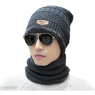 Fashlook Woolen Multicolor Casual Winter Cap - Uncategorized | Buy online on ZillyBuy
