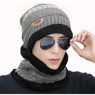 Fashlook Woolen Grey Casual Winter Cap - Uncategorized | Buy online on ZillyBuy