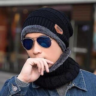 Fashlook Wool Blend Black Casual Winter Cap - Uncategorized | Buy online on ZillyBuy