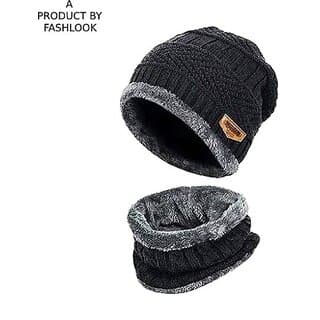 Fashlook Woolen Grey Casual Winter Cap - Uncategorized | Buy online on ZillyBuy