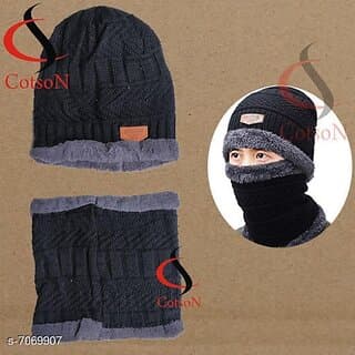 Fashlook Woolen Multicolor Casual Winter Cap - Uncategorized | Buy online on ZillyBuy