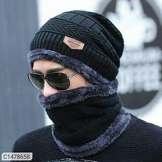 Fashlook Woolen Grey Casual Winter Cap - Uncategorized | Buy online on ZillyBuy
