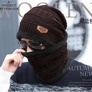 Fashlook Woolen Brown Casual Winter Cap - Uncategorized | Buy online on ZillyBuy