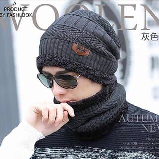 Fashlook Woolen Grey Casual Winter Cap - Uncategorized | Buy online on ZillyBuy
