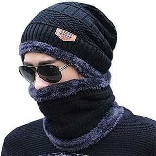 Fashlook Woolen Black Casual Winter Cap - Uncategorized | Buy online on ZillyBuy
