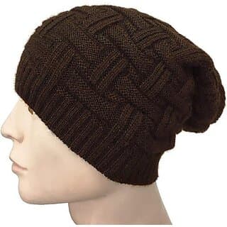 Fashlook Woolen Brown Casual Winter Cap - Uncategorized | Buy online on ZillyBuy