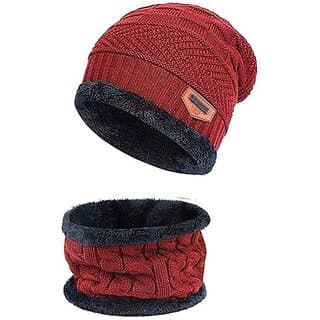 Fashlook Woolen Red Casual Winter Cap (Pack of 2) - Uncategorized | Buy online on ZillyBuy
