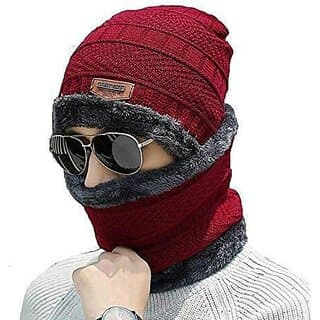 Fashlook Woolen Red Casual Winter Cap (Pack of 2) - Uncategorized | Buy online on ZillyBuy
