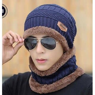 Fashlook Woolen Multicolor Casual Winter Cap - Uncategorized | Buy online on ZillyBuy