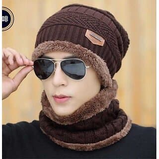 Fashlook Woolen Multicolor Casual Winter Cap - Uncategorized | Buy online on ZillyBuy