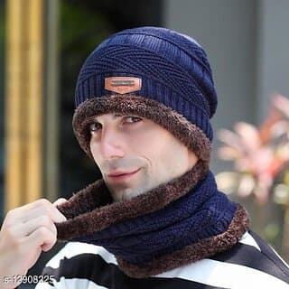 Fashlook Woolen Multicolor Casual Winter Cap - Uncategorized | Buy online on ZillyBuy