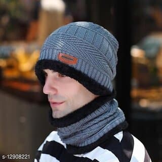 Fashlook Woolen Multicolor Casual Winter Cap - Uncategorized | Buy online on ZillyBuy