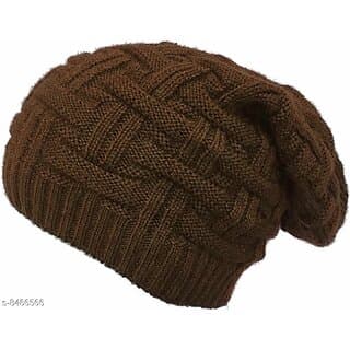 Fashlook Woolen Brown Casual Winter Cap - Uncategorized | Buy online on ZillyBuy