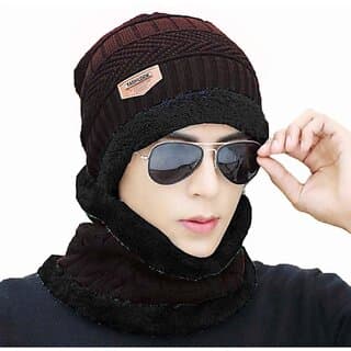 Fashlook Woolen Brown Casual Winter Cap - Uncategorized | Buy online on ZillyBuy