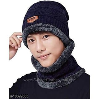 Fashlook Woolen Multicolor Casual Winter Cap - Uncategorized | Buy online on ZillyBuy