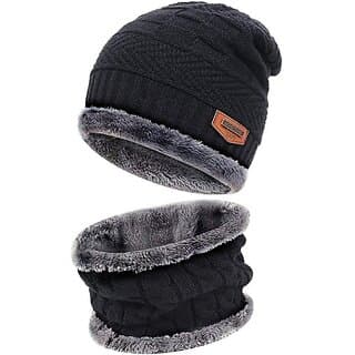 Fashlook Fur Wool Black Casual Winter Cap (Pack of 2) - Uncategorized | Buy online on ZillyBuy